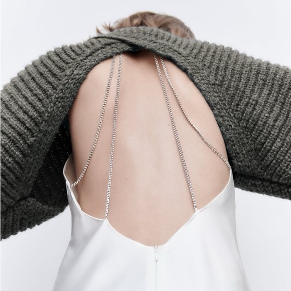 ZARA Gray Marl Turtleneck Arm Warmer / Sleeve Scarf – Size M - Picture 3 of 8